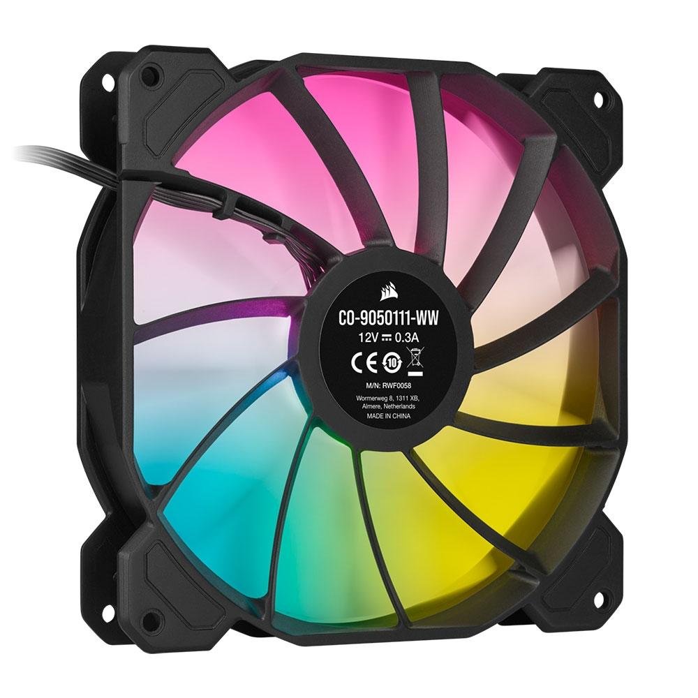 Imagem 4 de 7 do produto Kit Com 2 Ventoinhas Corsair iCUE SP140 Elite Performance, 140mm, RGB, Preto - CO-9050111-WW