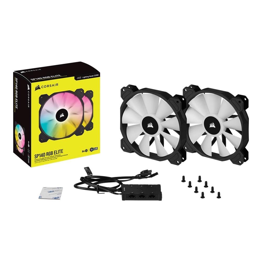 Imagem 7 de 7 do produto Kit Com 2 Ventoinhas Corsair iCUE SP140 Elite Performance, 140mm, RGB, Preto - CO-9050111-WW