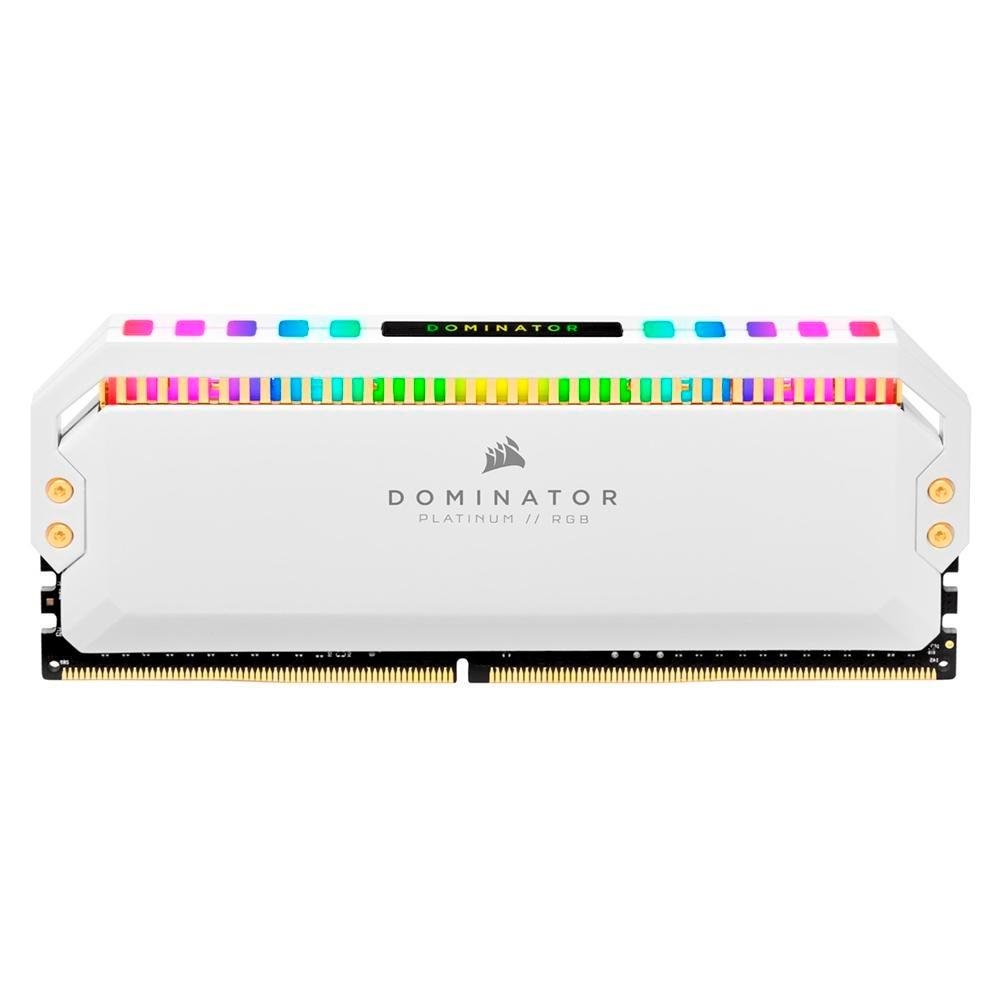 Imagem 3 de 4 do produto [CANCELADO USAR O CF 526358] Memoria RAM Corsair Dominator Platinum RGB, 32GB (2x16GB), DDR4, 3200MHz, CL16, Branco - CMT32GX4M2E3200C16W