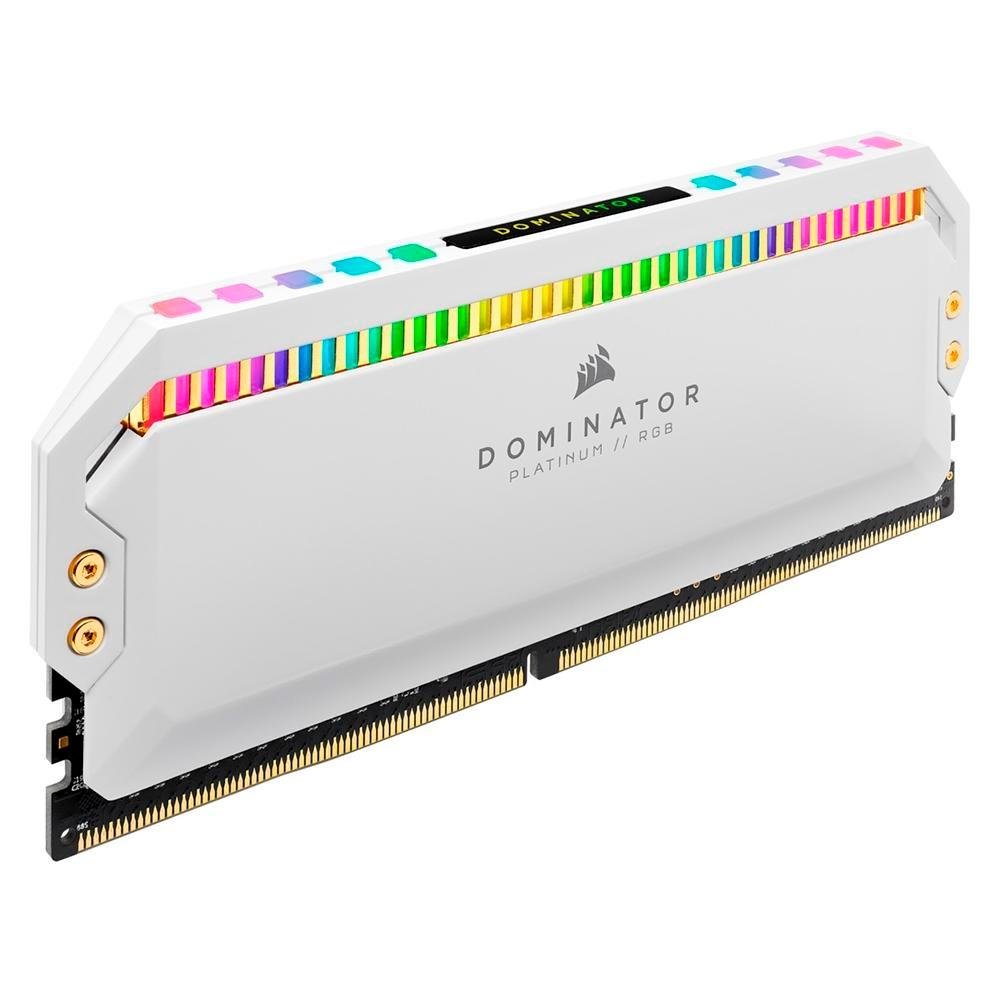 Imagem 4 de 4 do produto [CANCELADO USAR O CF 526358] Memoria RAM Corsair Dominator Platinum RGB, 32GB (2x16GB), DDR4, 3200MHz, CL16, Branco - CMT32GX4M2E3200C16W