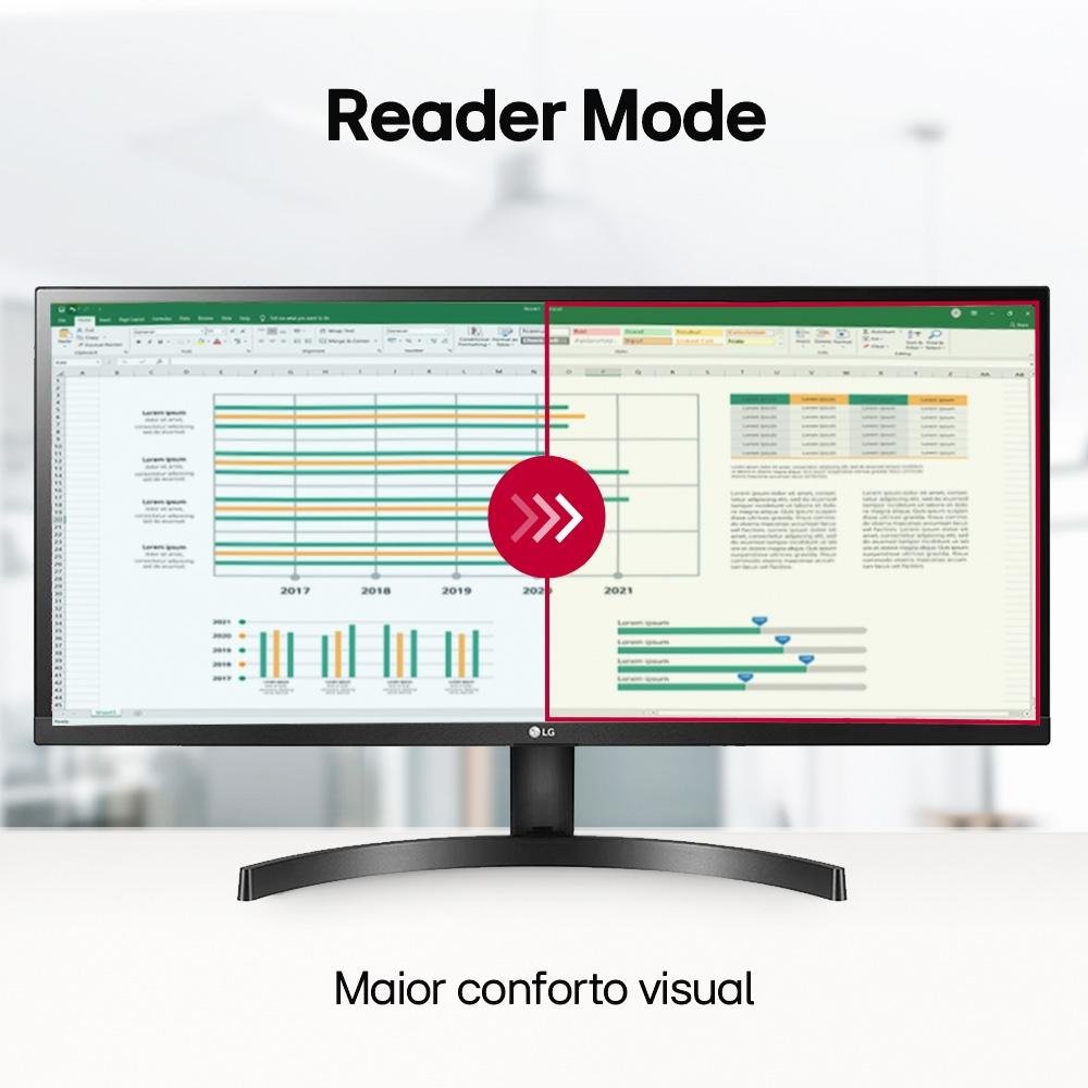 Monitor LG 29" Full HD, IPS, Ultra Wide, HDMI, VESA, Ajuste de Ângulo, HDR 10, 99% sRGB, FreeSync, Preto - 29WL500 Monitor LG 29" Full HD, IPS, Ultra Wide, HDMI, VESA, Ajuste de Ângulo, HDR 10, 99% sRGB, FreeSync, Preto - 29WL500