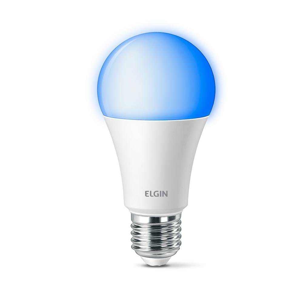 Imagem 2 de 10 do produto Lâmpada Smart Elgin, 10W, RGB Color, Wi-Fi, Alexa e Google Assistant, Branco - 48BLEDWIFI00