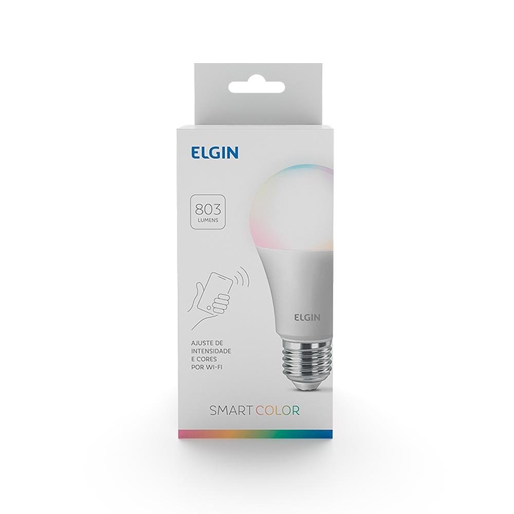 Imagem 9 de 10 do produto Lâmpada Smart Elgin, 10W, RGB Color, Wi-Fi, Alexa e Google Assistant, Branco - 48BLEDWIFI00
