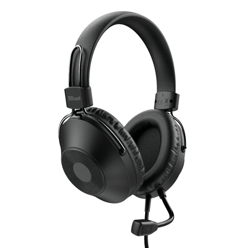 Headset Trust Over-Ear, Conexão USB, Driver 40mm, Cabo de 2m com Controle de Volume, Preto - 24132 Headset Trust Over-Ear, Conexão USB, Driver 40mm, Cabo de 2m com Controle de Volume, Preto - 24132