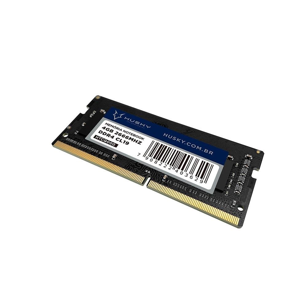 Imagem 4 de 5 do produto Memória Para Notebook RAM Husky Technologies, 4GB, 2666MHz, DDR4, CL19 - HTCQ000