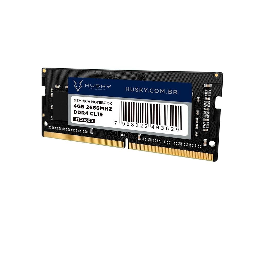 Imagem 3 de 5 do produto Memória Para Notebook RAM Husky Technologies, 4GB, 2666MHz, DDR4, CL19 - HTCQ000