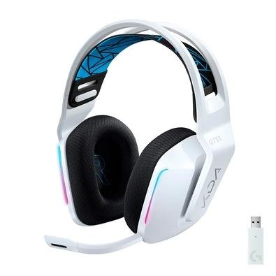 Headset Gamer Sem Fio Logitech G733 K/DA JOGUE SEM TRÉGUA. CONTINUE JOGANDO. O headset para jogos G733 K/DA foi desenvolvido com a arte oficial K/DA d