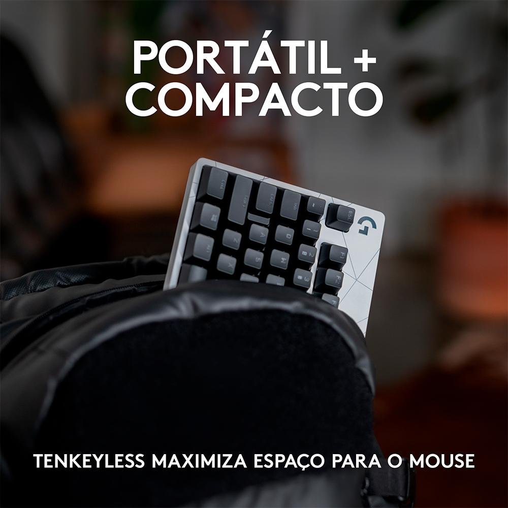 Imagem 4 de 7 do produto Teclado Mecânico Gamer Logitech G PRO K/DA Layout US, RGB, TKL, Cabo Destacável, GX Brown Tactile, Edição League of Legends KDA - 920-010074