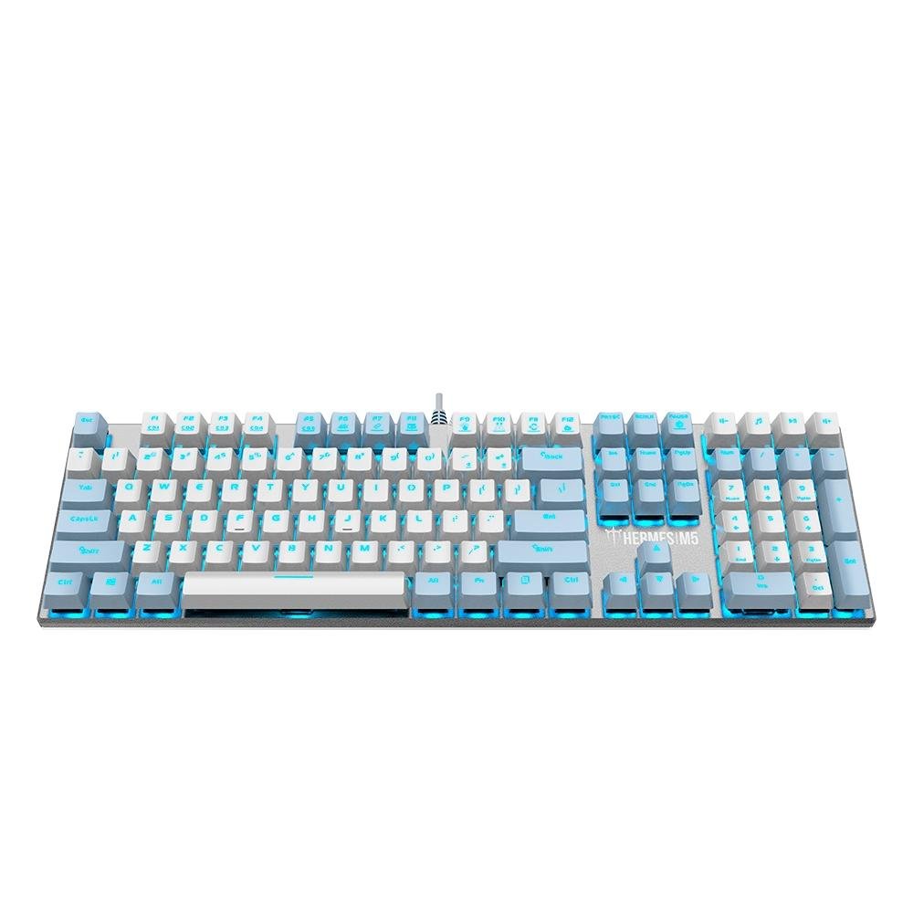 Teclado Mecânico Gamer Gamdias Hermes M5, LED Ice Blue, Switch