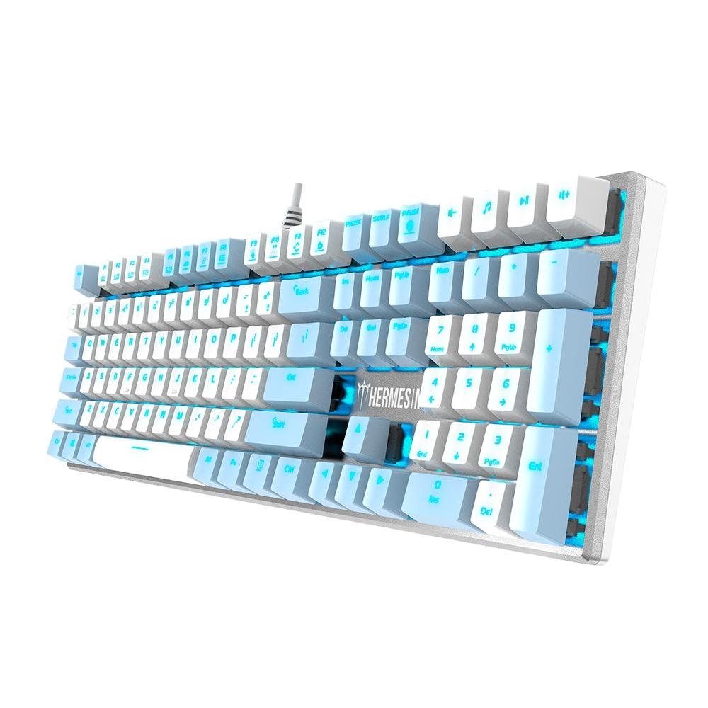 Teclado Mecânico Gamer Gamdias Hermes M5, LED Ice Blue, Switch