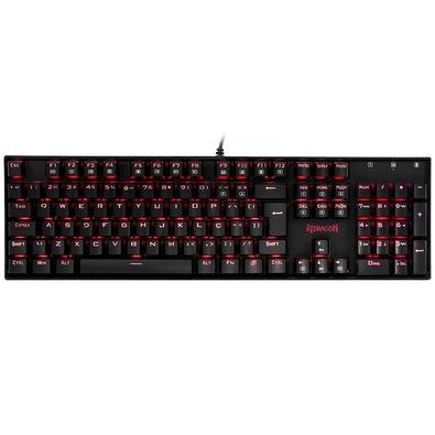 Teclado Mecânico Gamer Redragon Mitra O Mitra vem no padrão completo Full Size com teclado numérico, 12 teclas para controle rápido de funções multimí