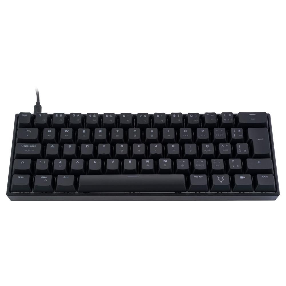 Teclado Mecânico Gamer Husky Blizzard, 60%, RGB, Switch Gateron Brown, ABNT2, Preto - HTG001PTMA - view 4