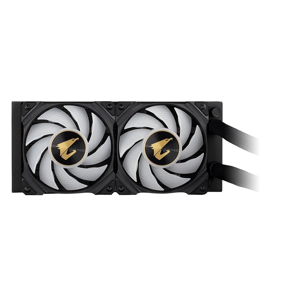 Imagem 7 de 8 do produto Water Cooler Gigabyte Aorus Liquid Cooler 240, RGB, 240mm (2x 120mm), AMD/Intel, Com Display LCD, Preto - GP-AORUS WATERFORCE X 240