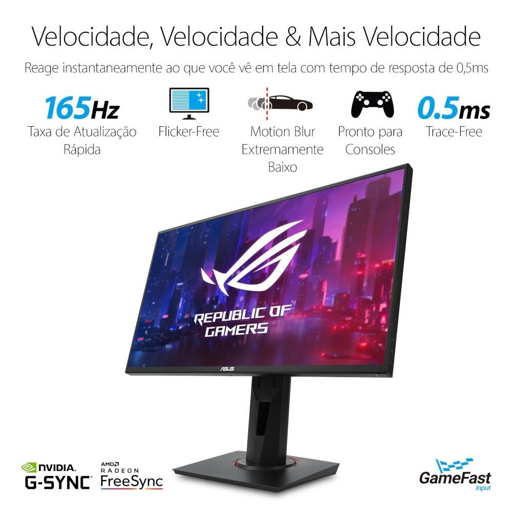Monitor Gamer Asus 24.5´, DP, 165Hz 0.5ms | KaBuM!