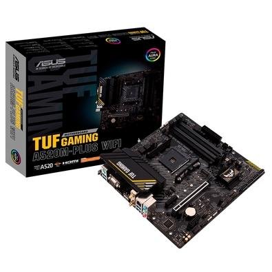 Placa-mãe Gaming AMD A520 (Ryzen AM4) micro ATX com suporte para M.2, 802.11ac Wi-Fi, DisplayPort, HDMI, D-Sub, portas USB 3.2 Gen 1, SATA 6 Gbps e he