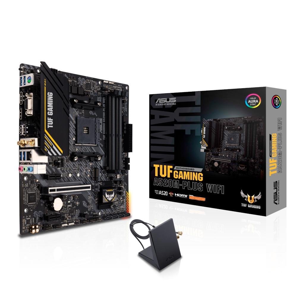 Placa-Mãe ASUS TUF GAMING A520M-PLUS WIFI, AMD AM4, RGB, mATX, DDR4, Preto - 90MB17F0-M0EAY0 - view 12