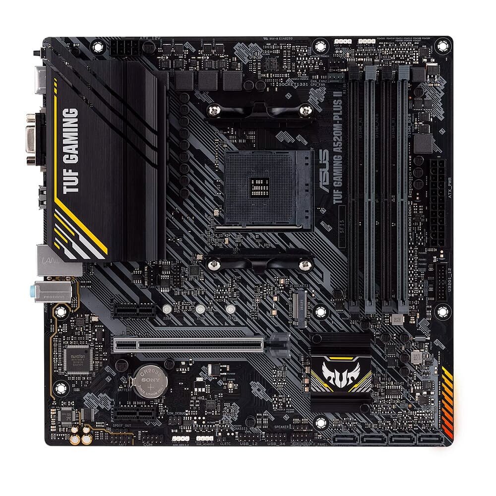 Placa-Mãe ASUS TUF GAMING A520M-PLUS II, AMD AM4, mATX, DDR4, Preto - 90MB17G0-M0EAY0 Placa-Mãe ASUS TUF GAMING A520M-PLUS II, AMD AM4, mATX, DDR4, Preto - 90MB17G0-M0EAY0