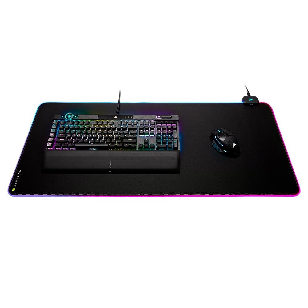 Imagem 10 de 10 do produto Mousepad Gamer Corsair MM700, RGB, Extra Grande (930x400mm), Preto - CH-9417070-WW