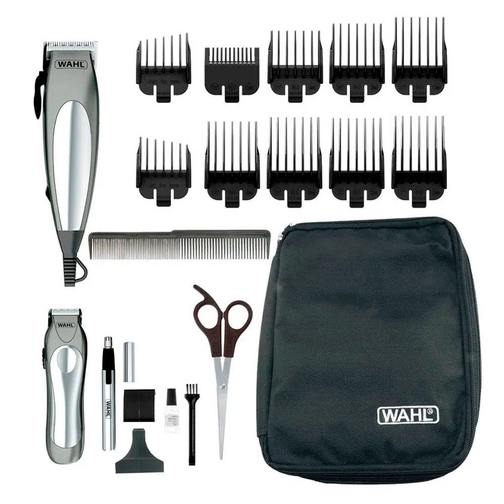 Kit Aparador de Cabelo e Pelos Wahl Deluxe Groom Pro, 21 Peças