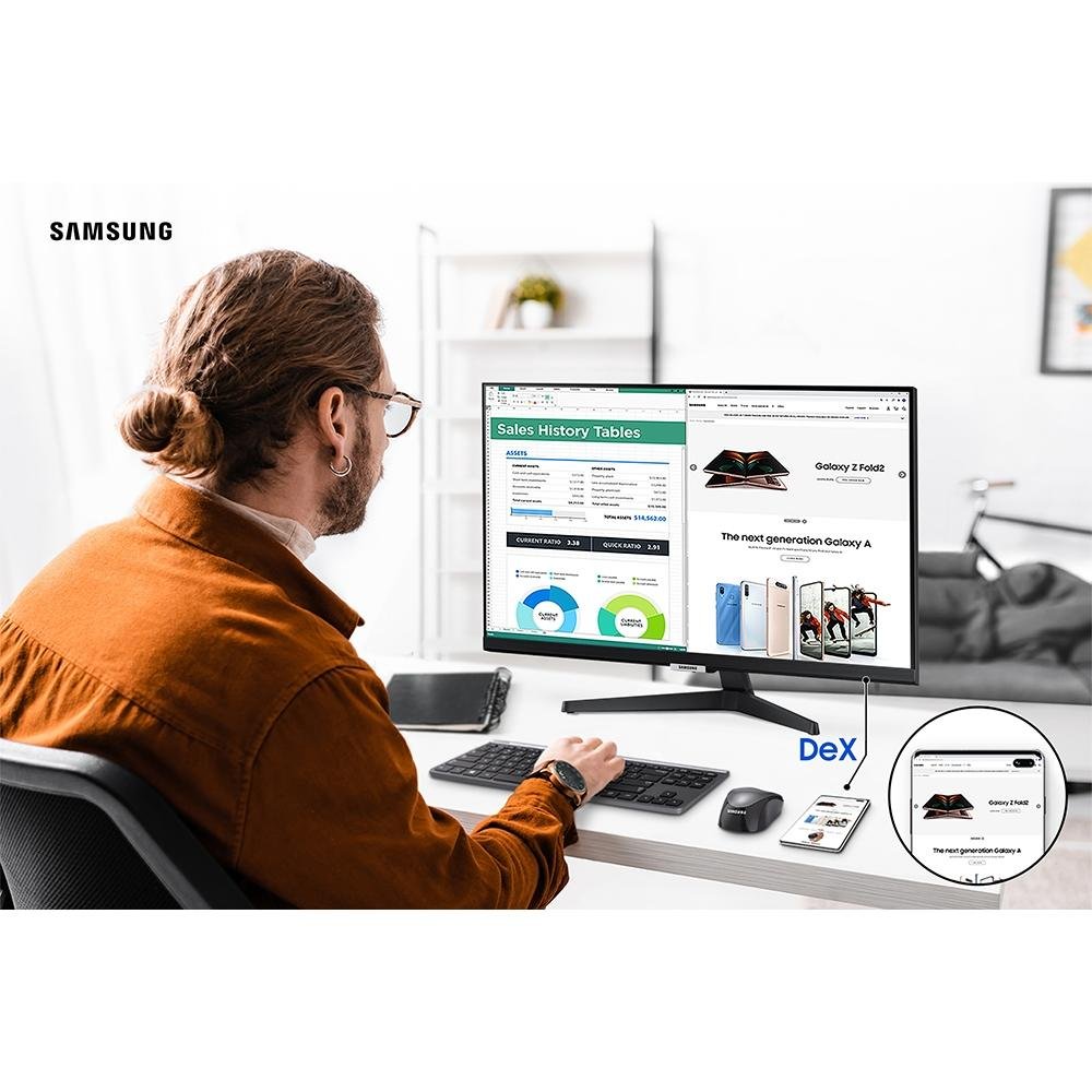 Imagem 7 de 14 do produto Monitor Smart Samsung 24 Full HD, HDMI e VESA, IPS, SmartHub, HDR, Bluetooth, Plataforma Tizen, AirPlay 2, Preto - LS24AM506NLMZD