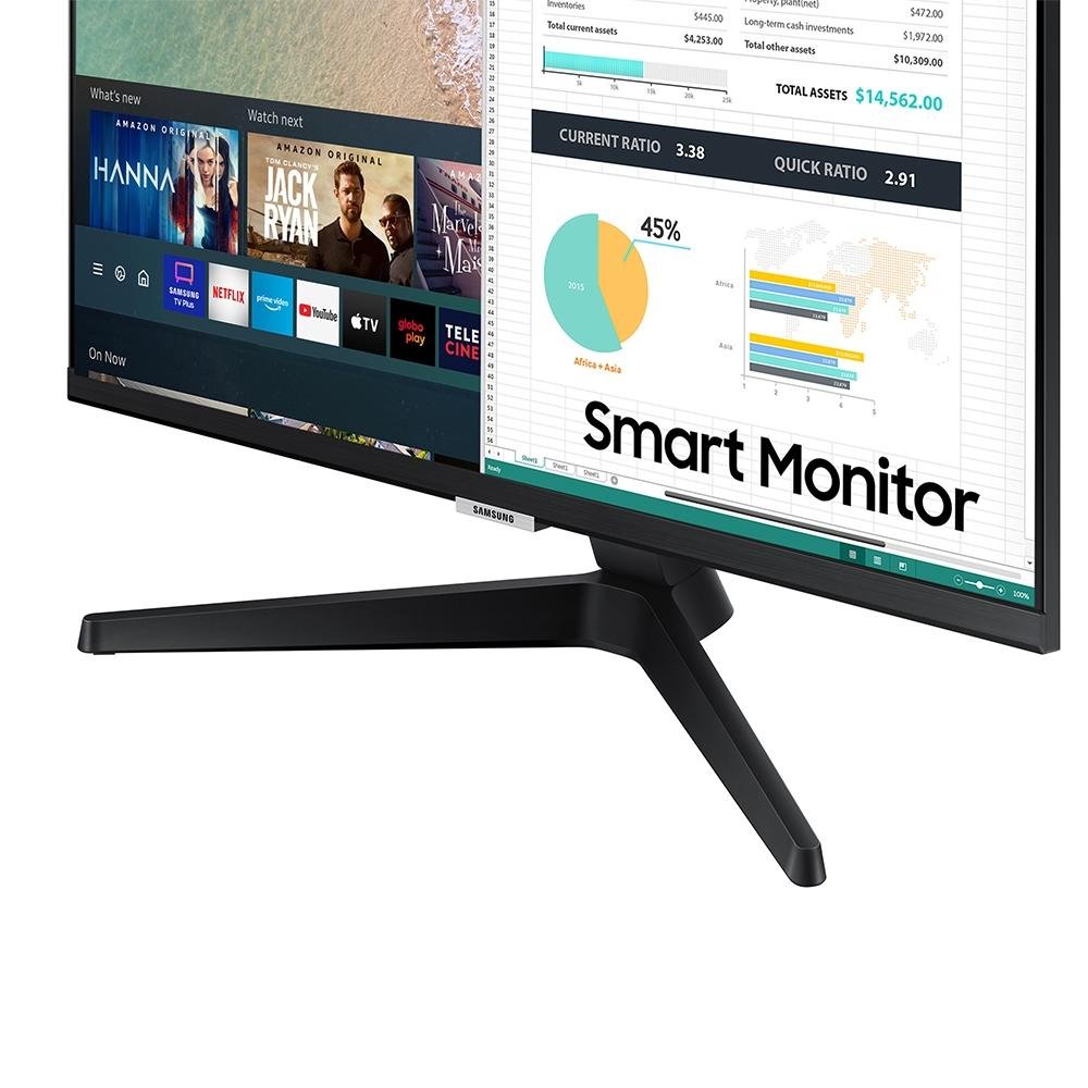 Imagem 10 de 14 do produto Monitor Smart Samsung 24 Full HD, HDMI e VESA, IPS, SmartHub, HDR, Bluetooth, Plataforma Tizen, AirPlay 2, Preto - LS24AM506NLMZD