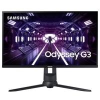 Monitor Gamer Samsung Odyssey G3, 24 Full HD, 144Hz, 1ms, FreeSync Premium, HDMI/Displayport, Ajuste de altura, Preto  Monitor Gamer Samsung Odyssey G