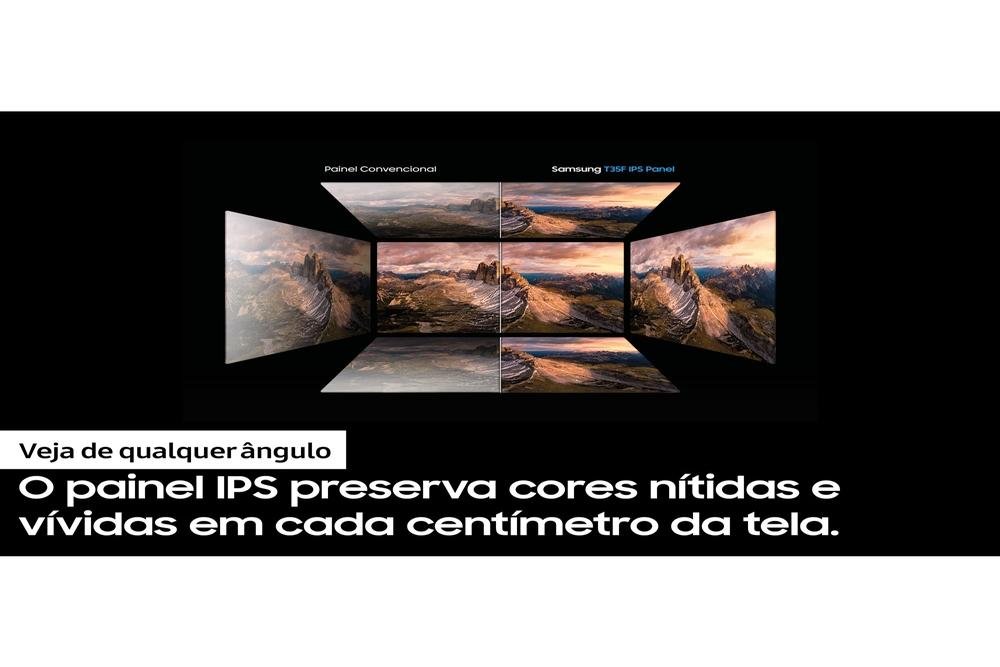 Imagem 10 de 12 do produto Monitor Office Samsung 24", FHD, 75Hz, 5ms, IPS, FreeSync, Ajuste de Inclinação - LF24T350FHLMZD