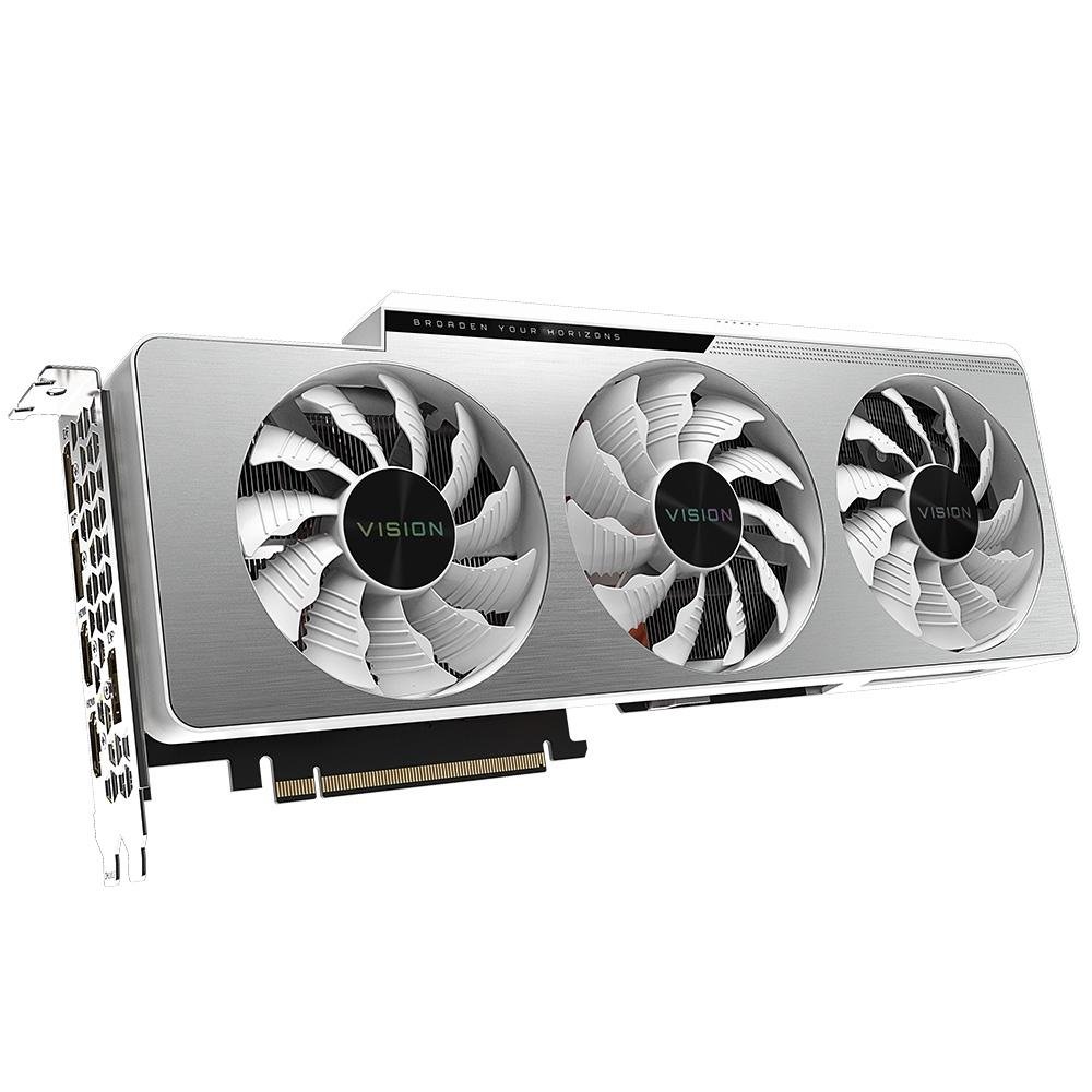 Placa de Vídeo RTX 3080 Ti VISION OC 12G Gigabyte NVIDIA GeForce, 12GB GDDR6X, RGB Fusion, Ray Tracing, LHR, DLSS - GV-N308TVISION OC-12GD