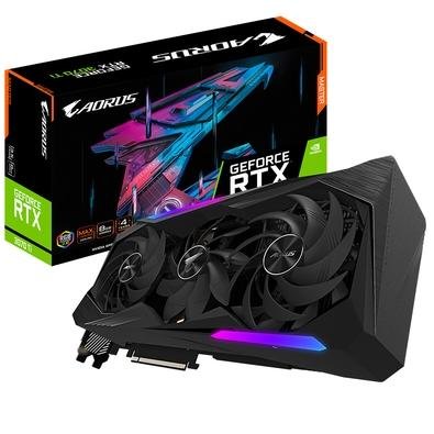 グラフィックボード・グラボ・ビデオカード GEFORCE AORUS RTX3070Ti Master 8GB placa-de-video-gigabyte-aorus-