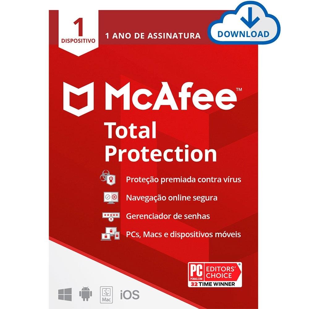 McAfeeTotalProtection-Proteçãopara1Dispositivo-1ano-Digitalparadownload-MAB11BNR1