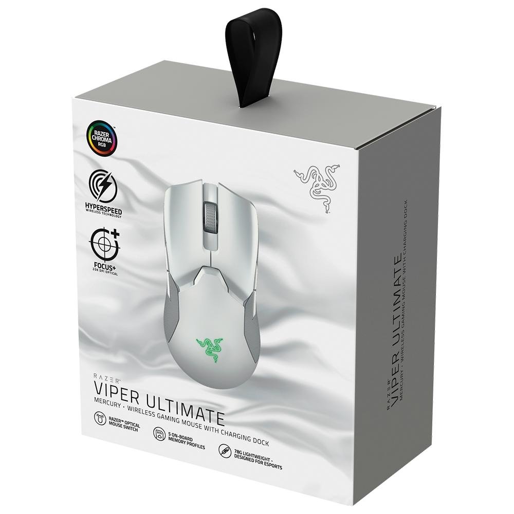 Mouse Sem Fio Gamer Razer Viper Ultimate, Chroma, com Dock, Sensor