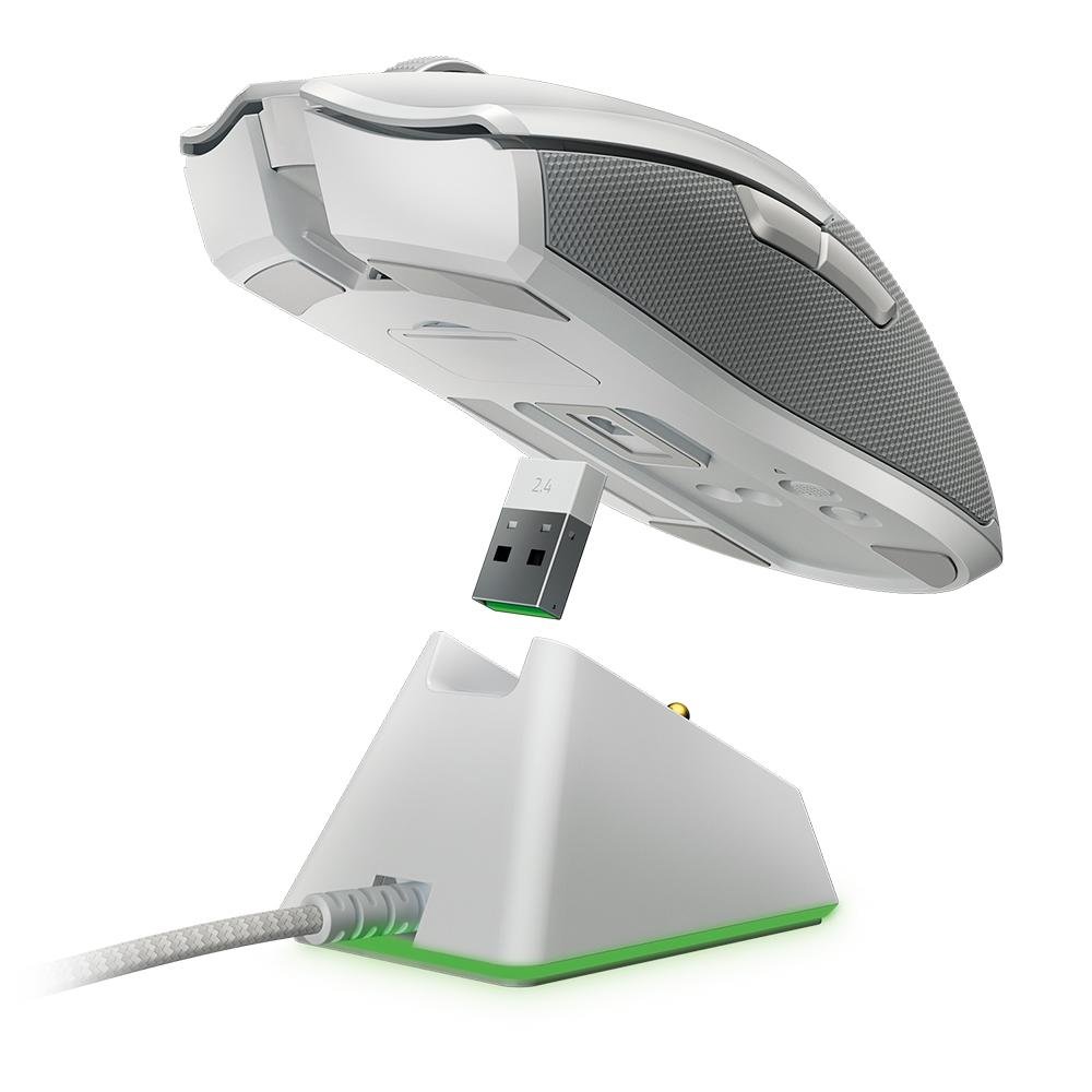 Imagem 3 de 6 do produto Mouse Sem Fio Gamer Razer Viper Ultimate, Chroma, com Dock, Sensor Óptico, 8 Botões, 20000DPI, Mercury White - RZ01-03050400-R3U1