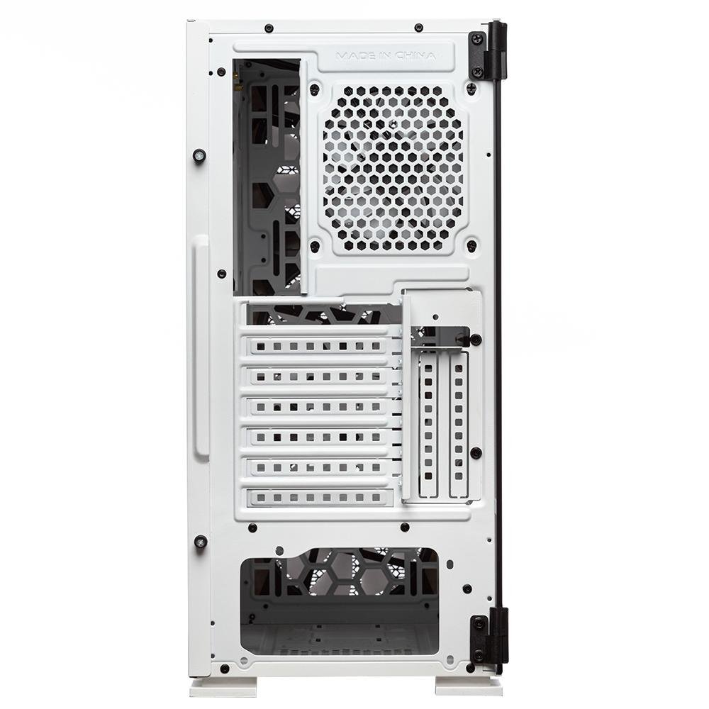 Imagem 3 de 10 do produto Gabinete Gamer Husky Gaming Polar, Branco - Mid Tower, ARGB com Fan, Porta lateral em Vidro Temperado - HGMC011