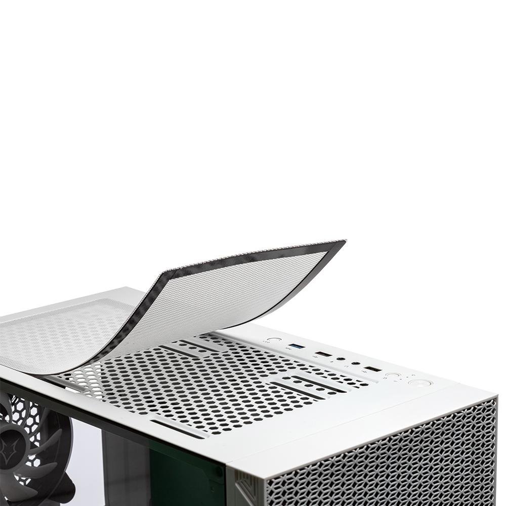 Imagem 9 de 10 do produto Gabinete Gamer Husky Gaming Polar, Branco - Mid Tower, ARGB com Fan, Porta lateral em Vidro Temperado - HGMC011