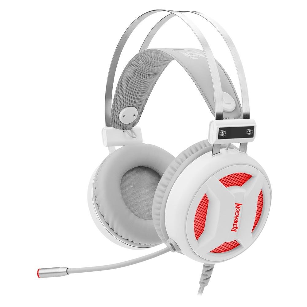 Headset Gamer Redragon Minos Lunar White, USB, Driver 50mm, Plug And Play, Branco - H210W Headset Gamer Redragon Minos Lunar White, USB, Driver 50mm, Plug And Play, Branco - H210W