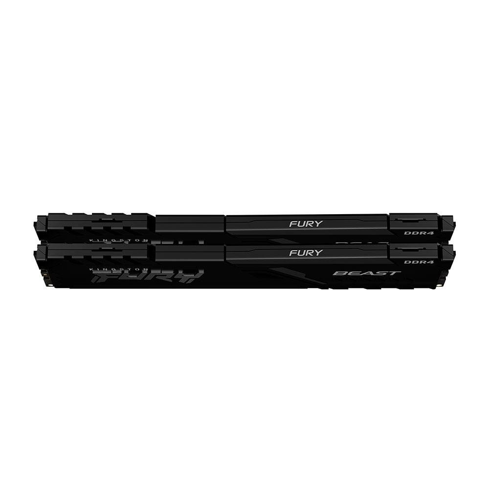 Memória RAM Kingston Fury Beast, 16GB (2x8GB), 2666MHz, DDR4, CL16, Preto - KF426C16BBK2/16 Memória RAM Kingston Fury Beast, 16GB (2x8GB), 2666MHz, DDR4, CL16, Preto - KF426C16BBK2/16