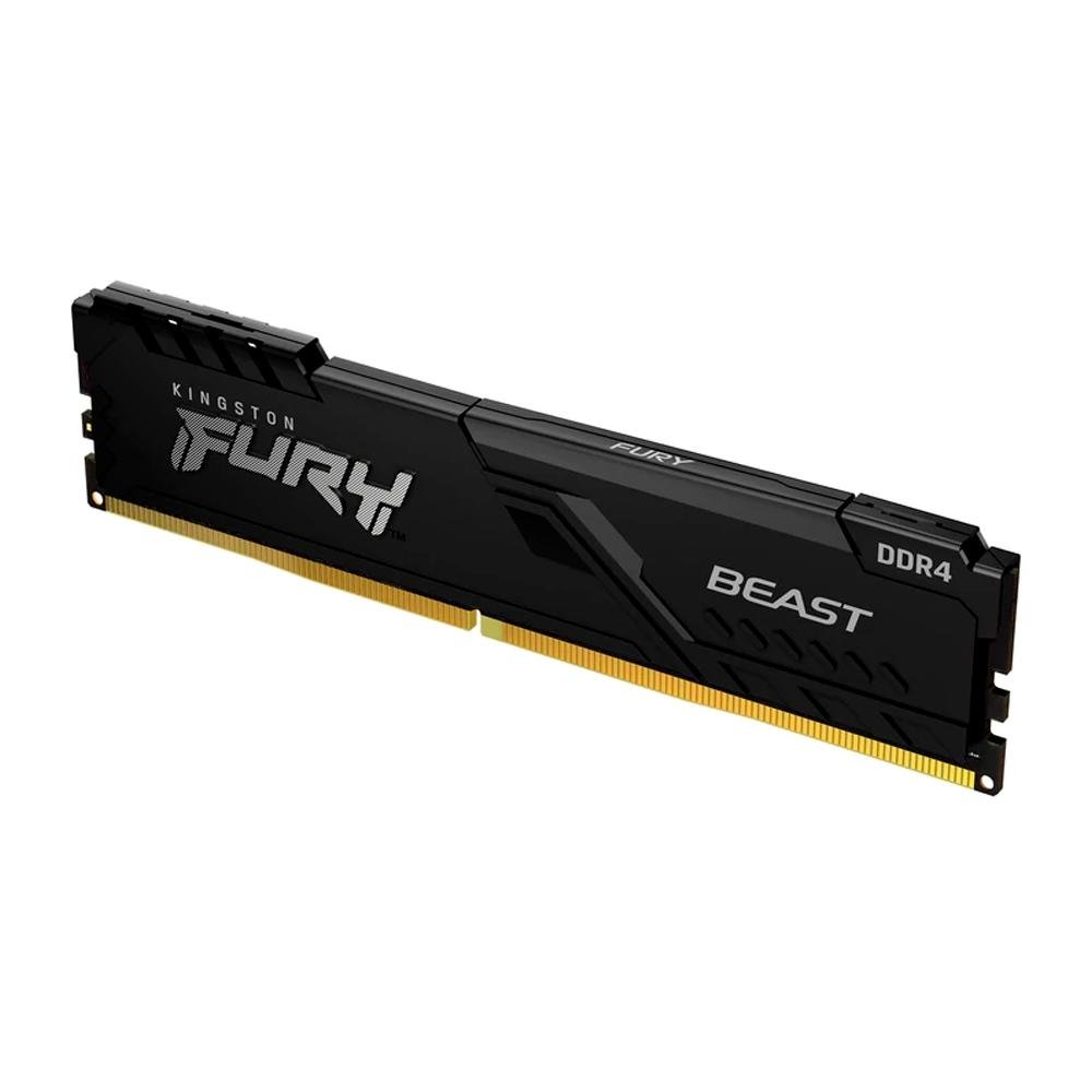 Memória RAM Kingston Fury Beast, 16GB (2x8GB), 2666MHz, DDR4, CL16, Preto - KF426C16BBK2/16 Memória RAM Kingston Fury Beast, 16GB (2x8GB), 2666MHz, DDR4, CL16, Preto - KF426C16BBK2/16