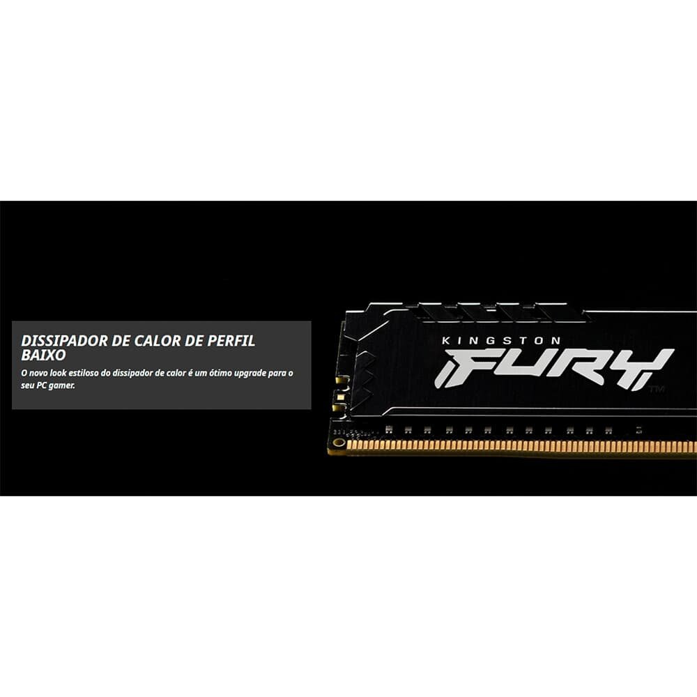 Memória RAM Kingston Fury Beast, 16GB, 3200MHz, DDR4, CL16, Preto - KF432C16BB1/16 - view 5