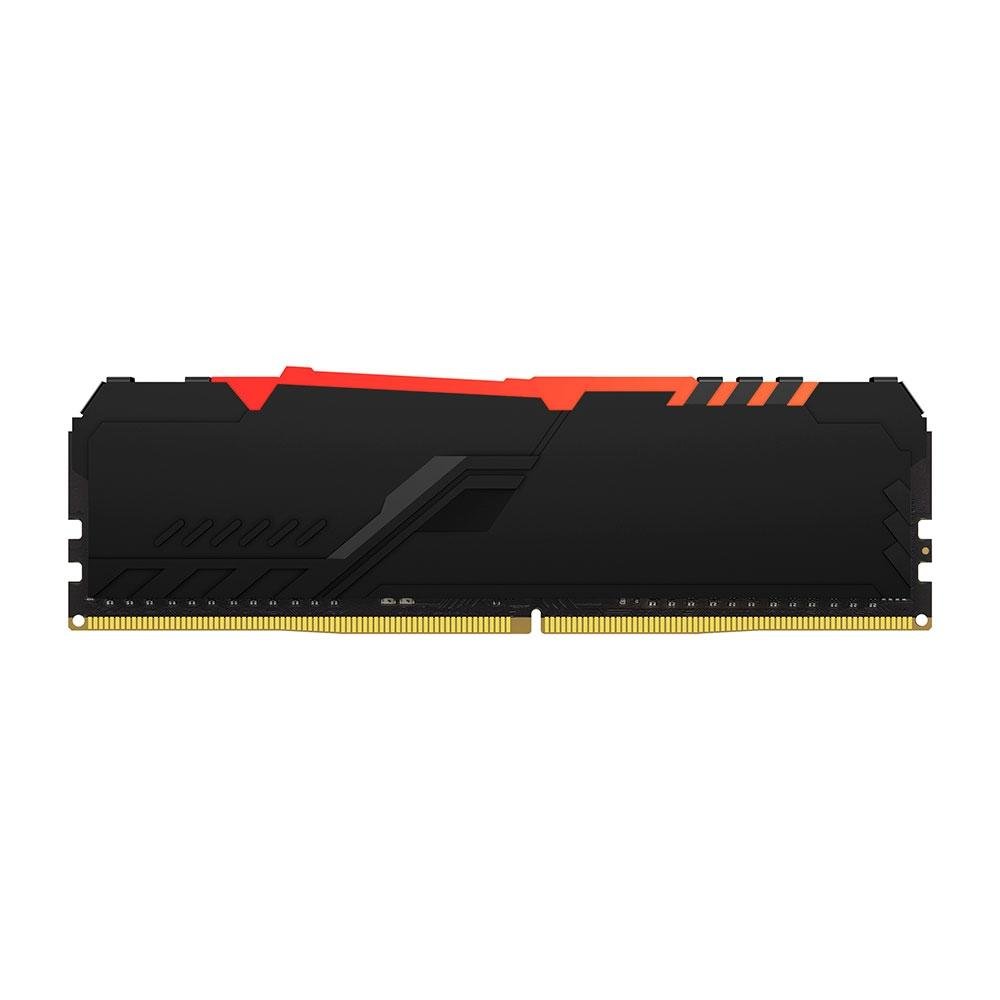 Memória RAM Kingston Fury Beast, RGB, 8GB, 3200MHz, DDR4, CL16, Preto - KF432C16BBA/8