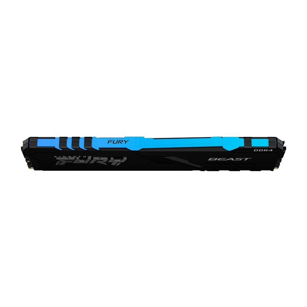 Memória RAM Kingston Fury Beast, RGB, 8GB, 3200MHz, DDR4, CL16, Preto - KF432C16BBA/8