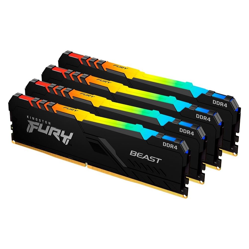 Mem ria Kingston Fury Beast 8GB 3200MHz DDR4 CL16 Preto 