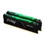 Memória RAM Kingston Fury Beast, RGB, 32GB (2x16GB), 3200MHz, DDR4, CL16, Preto - KF432C16BB1AK2/32