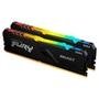 Memória RAM Kingston Fury Beast, RGB, 32GB (2x16GB), 3200MHz, DDR4, CL16, Preto - KF432C16BB1AK2/32