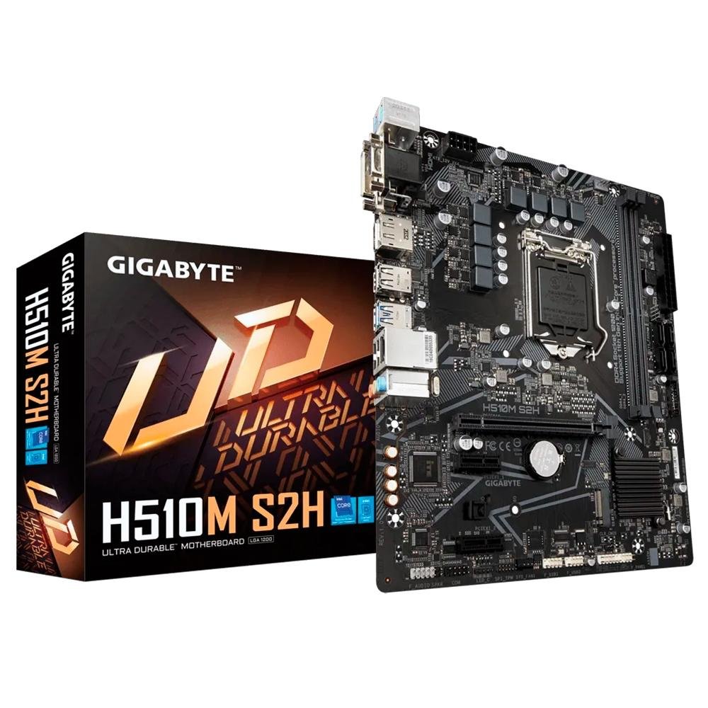 Y*i様 GIGABYTE H510M S2H セット売り Placa Mãe Gigabyte H510M S2H, Intel LGA 1200, Micro ATX, DDR4, RGB