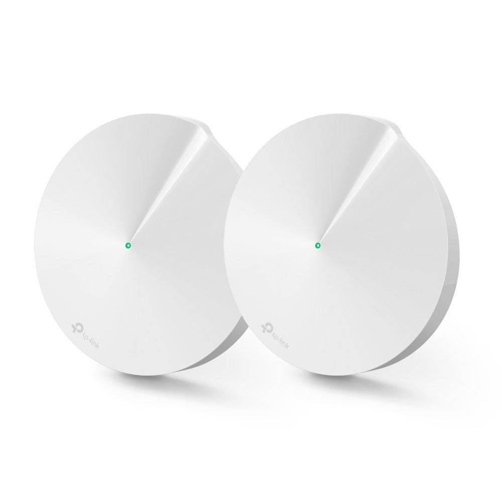 Roteador TP-Link Deco Mesh M9, Triple Band AC2200, 2,4 GHz, WAN/LAN Gigabit, 8 Antenas Internas, 2 Peças, Branco - DECO M9 PLUS Roteador TP-Link Deco Mesh M9, Triple Band AC2200, 2,4 GHz, WAN/LAN Gigabit, 8 Antenas Internas, 2 Peças, Branco - DECO M9 PLUS