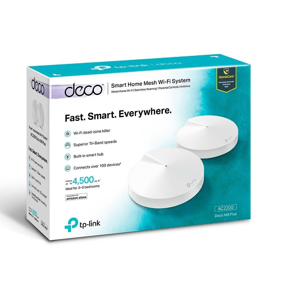 Roteador TP-Link Deco Mesh M9, Triple Band AC2200, 2,4 GHz, WAN