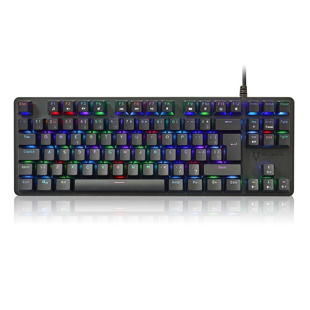 Imagem 2 de 7 do produto Kit Gamer Husky Gaming Snow - Teclado Mecânico RGB, Switch Outemu Red + Mouse, 7 Botões, 10.000 DPI, Preto  - HGME001