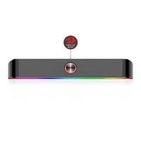 Soundbar Gamer Redragon Adiemus, 6W RMS, RGB, USB, 150Hz/20KHz, Botão Touch, Preto - GS560