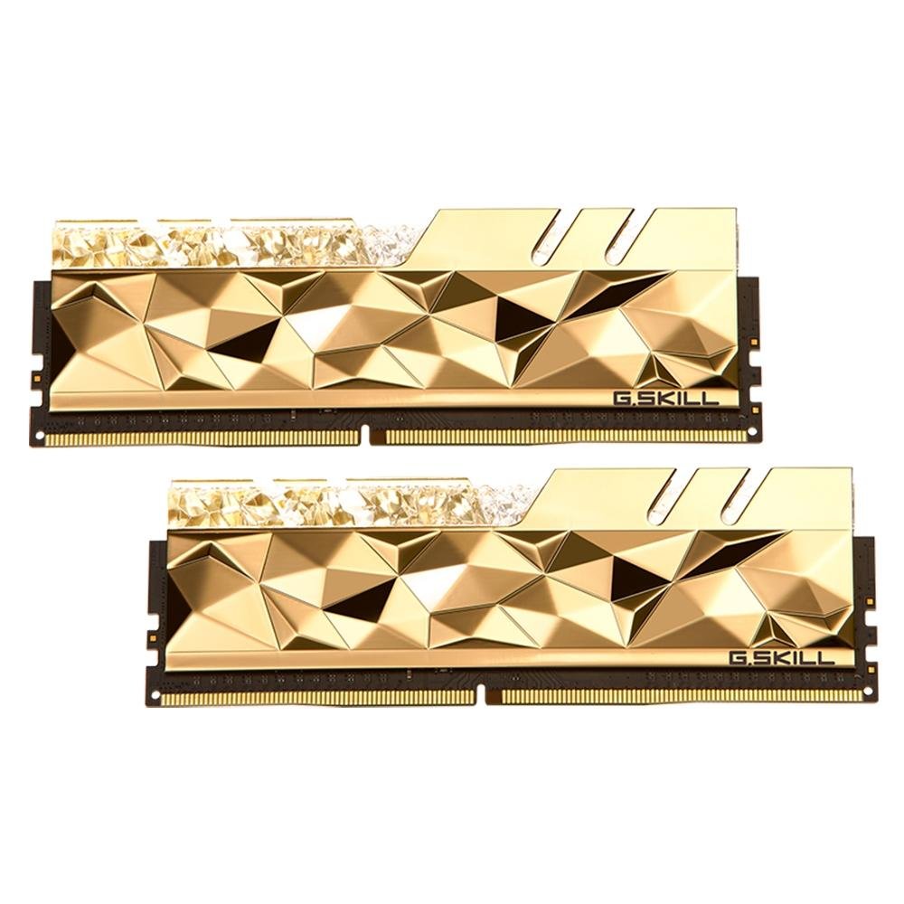 Imagem 2 de 5 do produto Memória G.Skill Trident Z Royal Elite, RGB, 16GB (2x8GB), 3600MHz, DDR4, CL14, Dourada - F4-3600C14D-16GTEGA