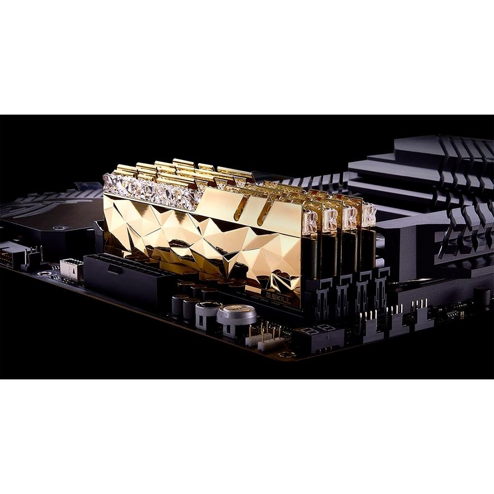 Memória G.Skill Trident Z Royal Elite, RGB, 32GB (2x16GB), 3600MHz, DDR4, CL14, Dourada - F4-3600C14D-32GTEGA | KaBuM! Memória G.Skill Trident Z Royal Elite, RGB, 32GB (2x16GB), 3600MHz, DDR4, CL14, Dourada - F4-3600C14D-32GTEGA | KaBuM!